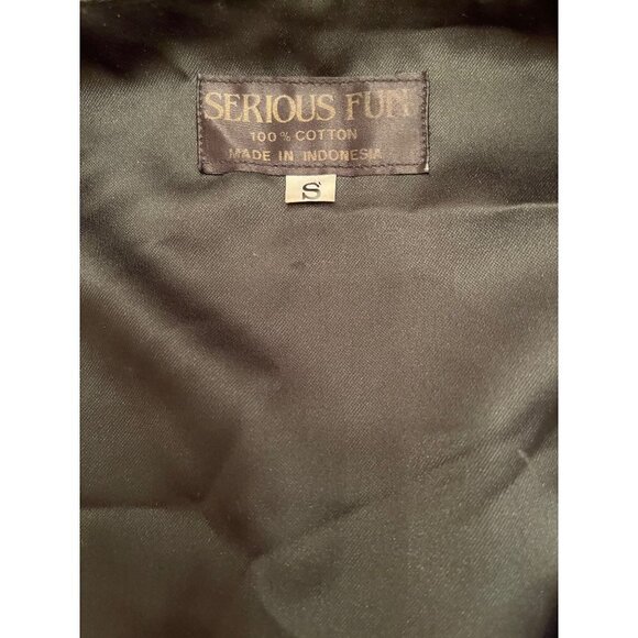 Serious Fun Sequin Vest Womens Size Small S Vintage Cotton Back Tie Front Snaps - Picture 11 of 11